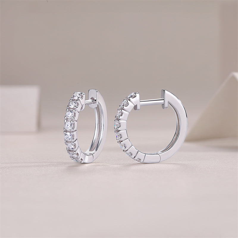 Trendy Round Moissanite Earrings for Women