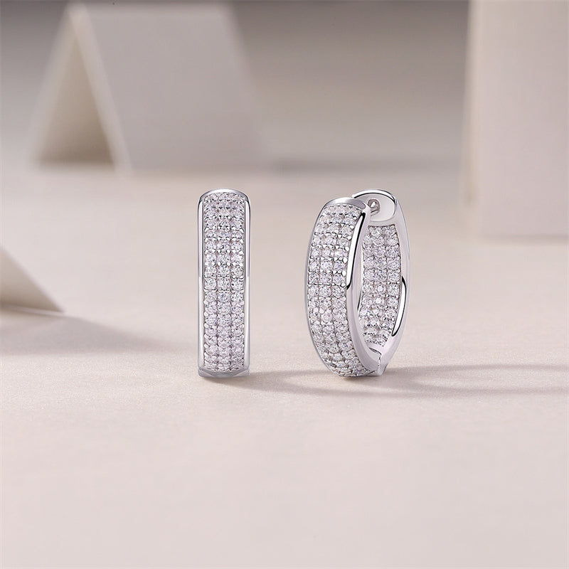 Trendy Round Moissanite Earrings for Women