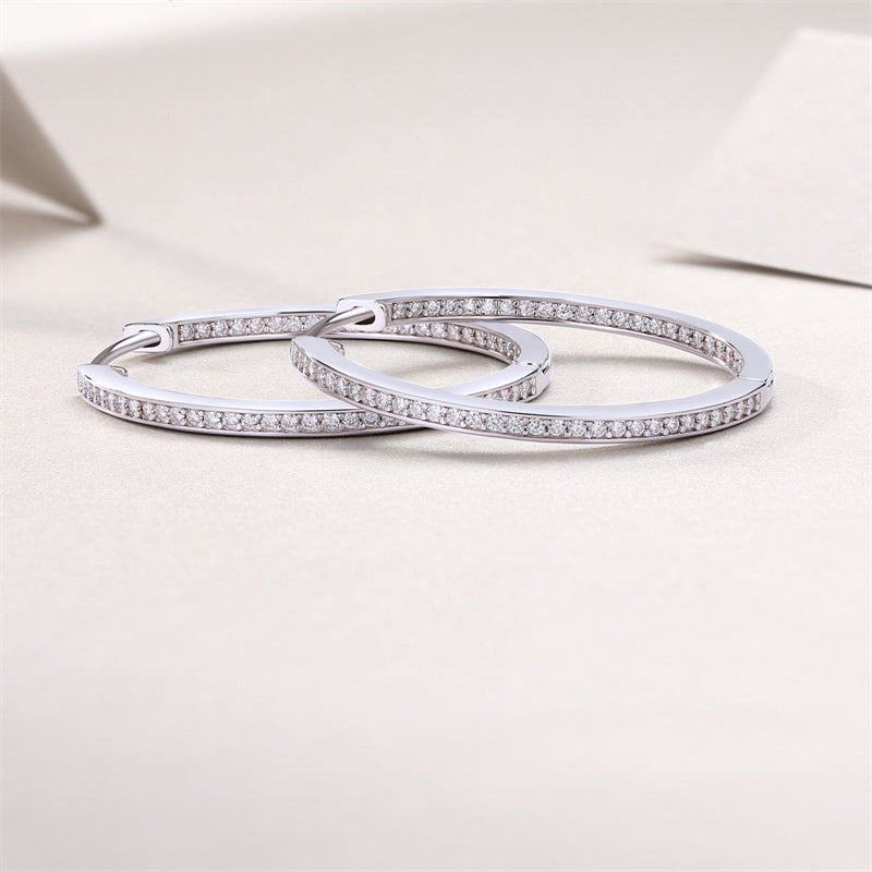 Trendy Round Moissanite Earrings for Women