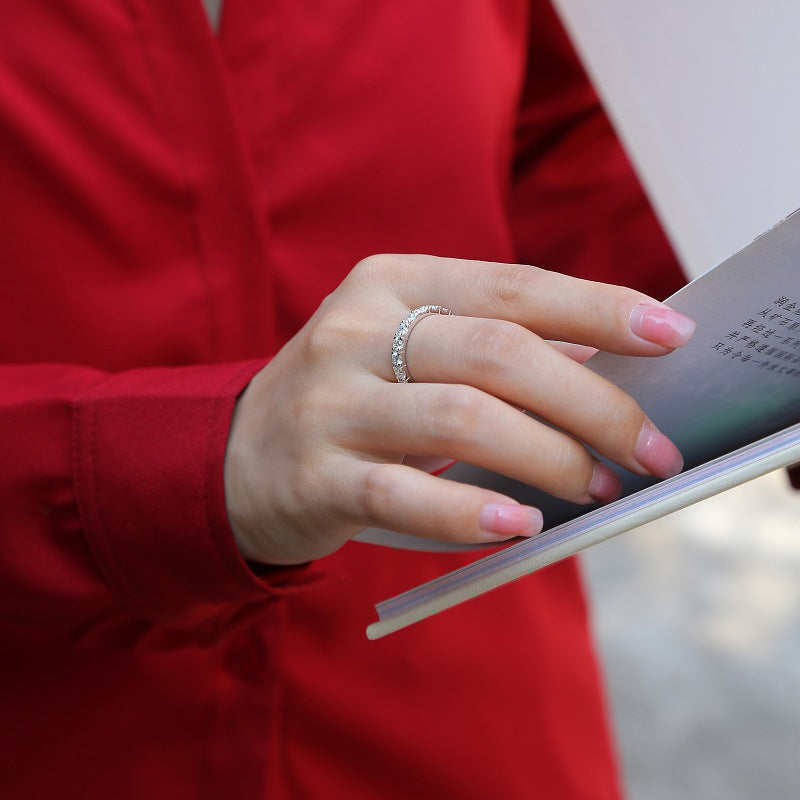 Trendy Round Silver Ring for Women