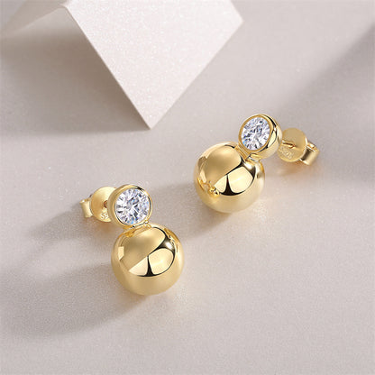 Trendy Sterling Silver Moissanite Earrings for Women