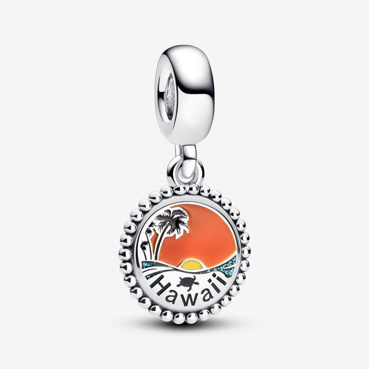 Orange Enamel Island Jewelry