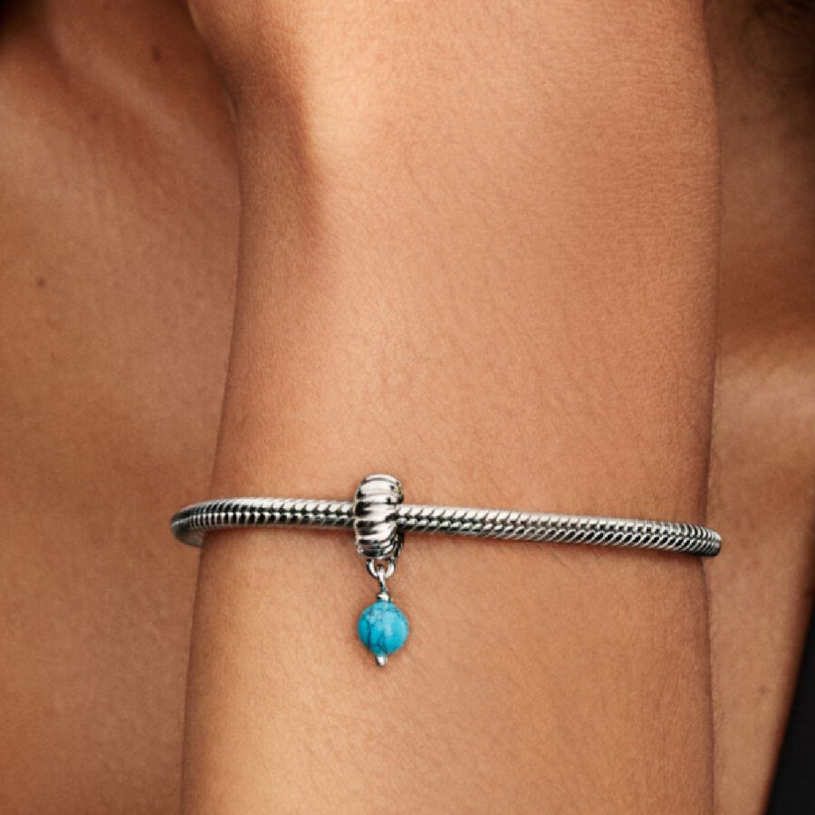 Sterling Silver Turquoise Charm