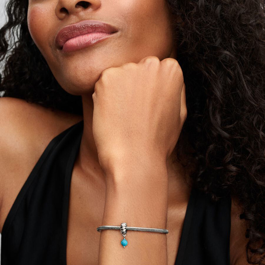 Sterling Silver Turquoise Charm