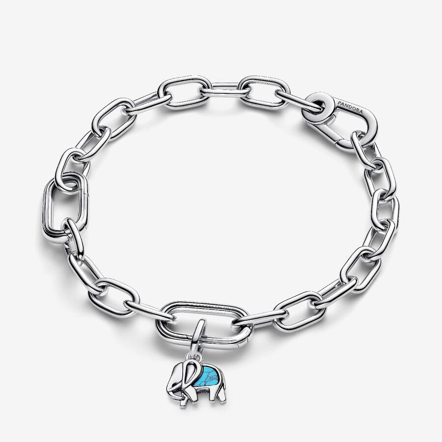 Elephant Dangle Pendant Silver