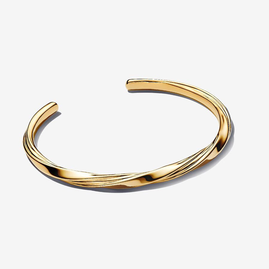 Gold Plated Stackable Twist Bangle