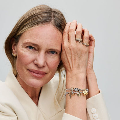 Two-tone Stepmom Entwined Hearts Charm