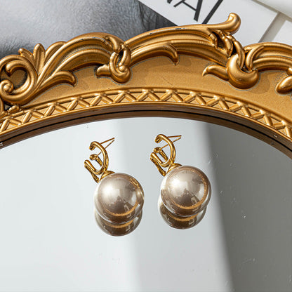 U-Shape Cotton Pearl Drop Earrings with 925 Silver Posts - High Retention Vacuum Plating Sweet & Edgy Style