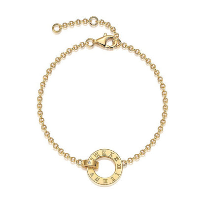 Unisex Geometric Sterling Silver Bracelet with Moissanite