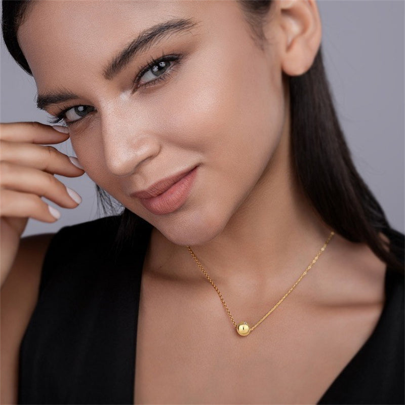 Unisex Geometric Sterling Silver Necklace with Moissanite