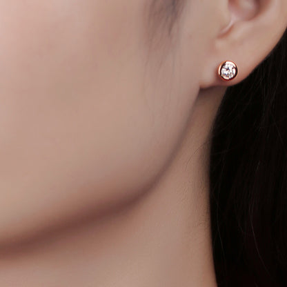 Versatile Round Moissanite Bubble Earrings for Modern Women