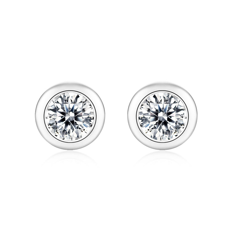 Versatile Round Moissanite Bubble Earrings for Modern Women