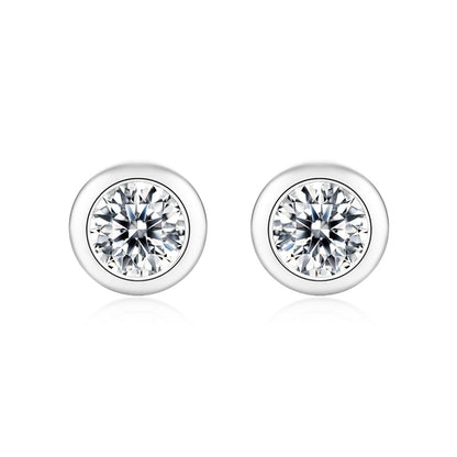 Versatile Round Moissanite Bubble Earrings for Modern Women