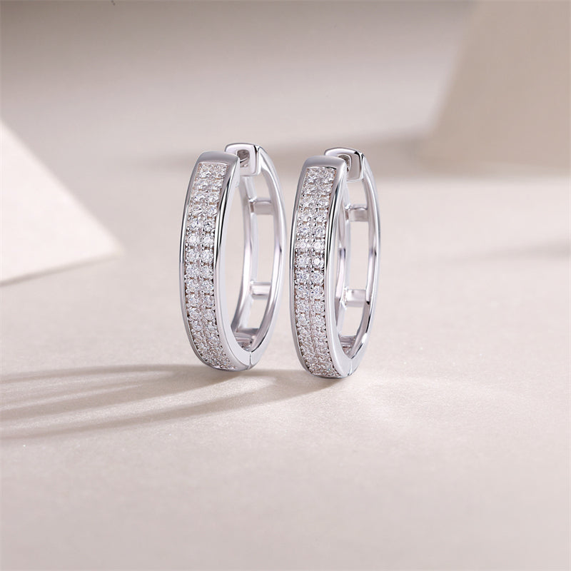 Versatile Round Moissanite Earrings for Women