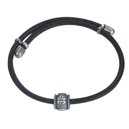 Vintage Tribal Silver Bracelet Handmade Religious Symbol Jewelry for Men Women