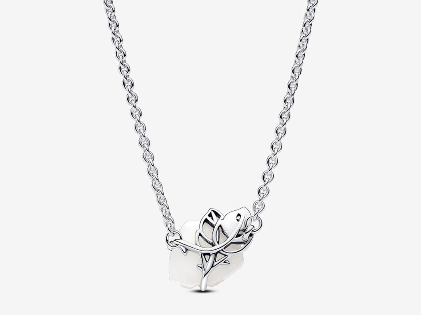 White Rose in Bloom Collier Necklace