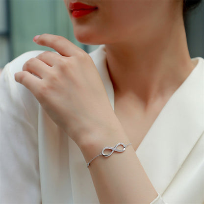 Women's Sterling Silver Bracelet with 15 Moissanite Stones