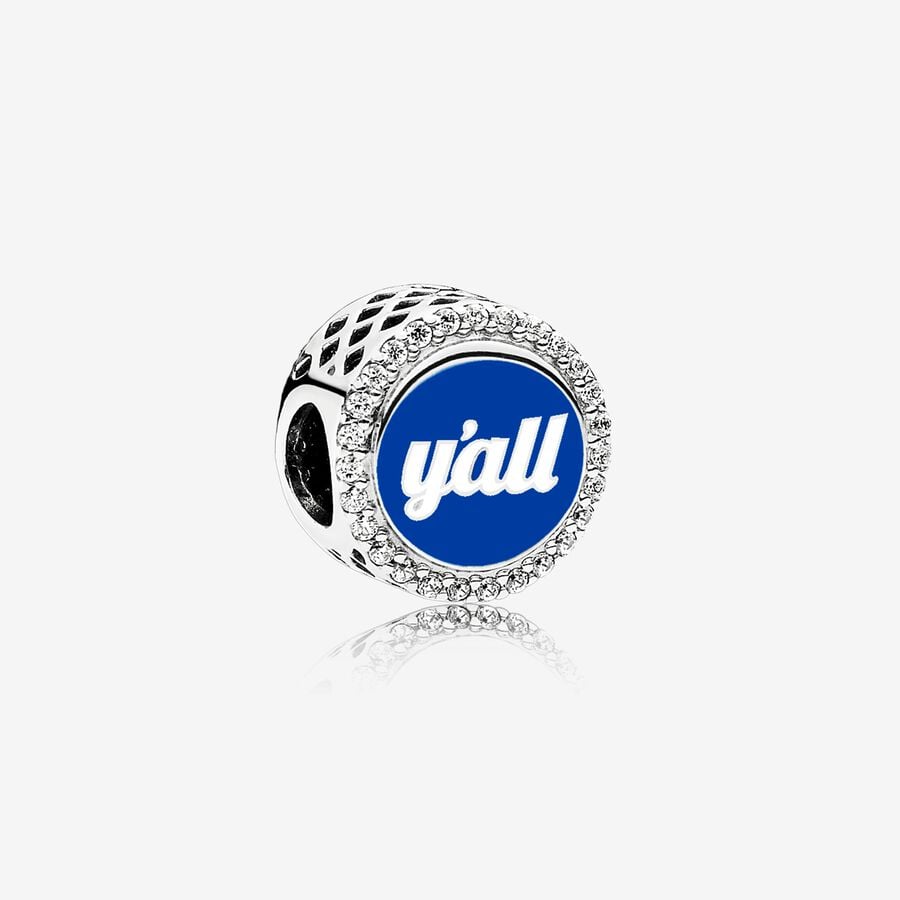 Y'all Sparkle Silver Charm