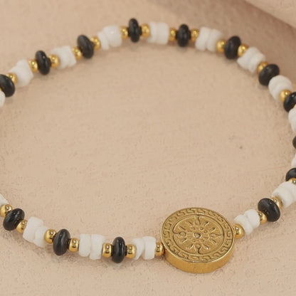 Tribal Inspired Bracelet with Black and White Design