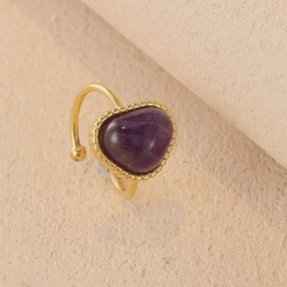 Romantic Amethyst Heart Ring
