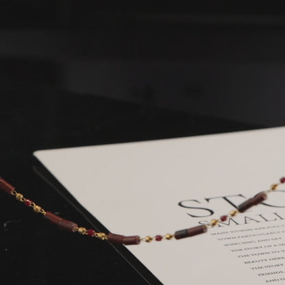 O-Chain Necklace with Unique Rice Bead Design