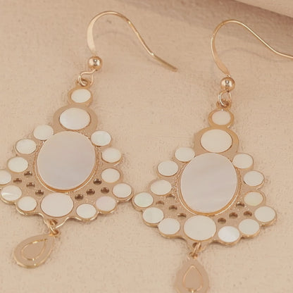 Rose Gold Geometric Copper Earrings