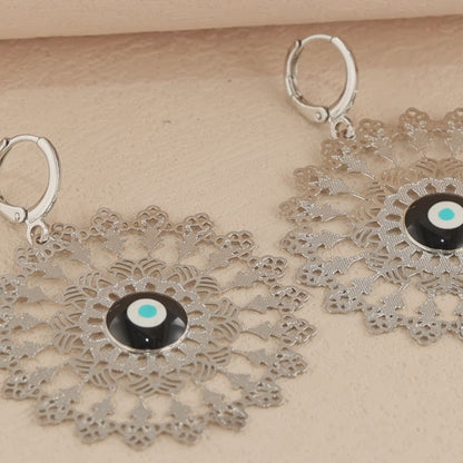 Vintage Circular Pendant Earrings