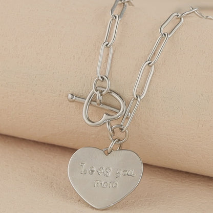 Silver O-Chain Jewelry with Heart-shaped Geometry
