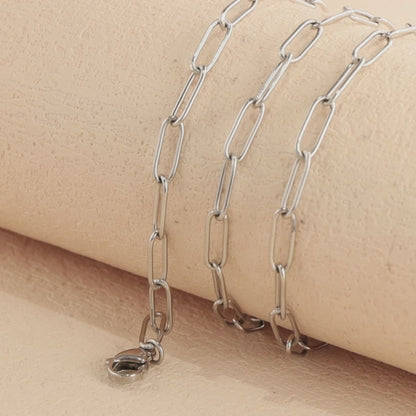 Sleek Silver Stainless Steel Cross Necklace