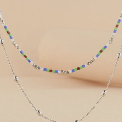 Contemporary Chopin Layered Rice Pearl Necklace