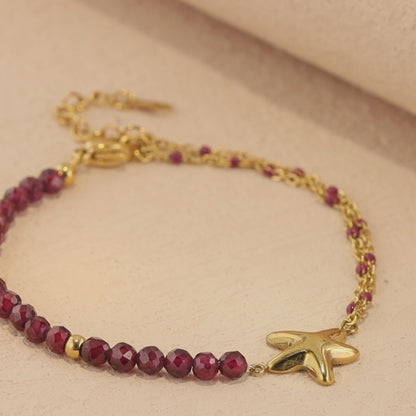 Nature-themed Bracelet with Starfish Charm