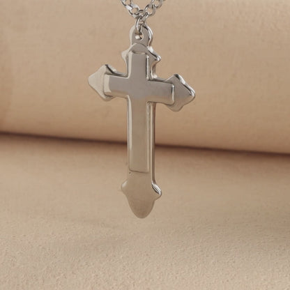 Sleek Shao Bangle Necklace with Cross Pendant Detail